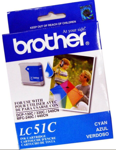 CART DE TINTA BROTHER ORIGINAL LC-51 CYAN